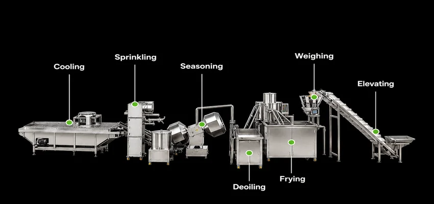 Customized frying production line